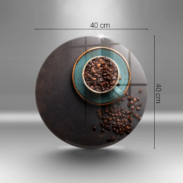 Üveg vágódeszka Egy csésze kávébab