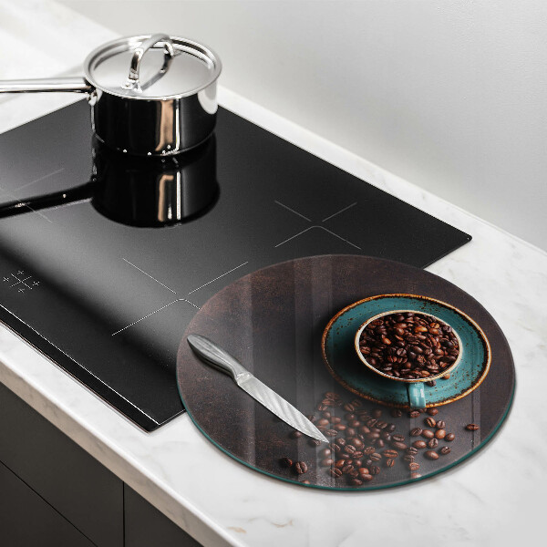 Üveg vágódeszka Egy csésze kávébab