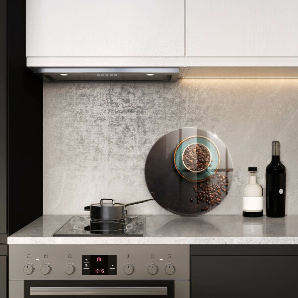 Üveg vágódeszka Egy csésze kávébab