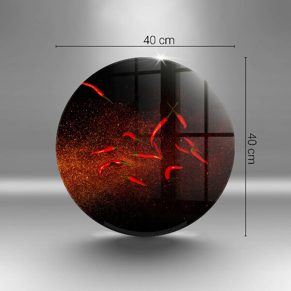 Üveg vágódeszka Csípős chili paprika