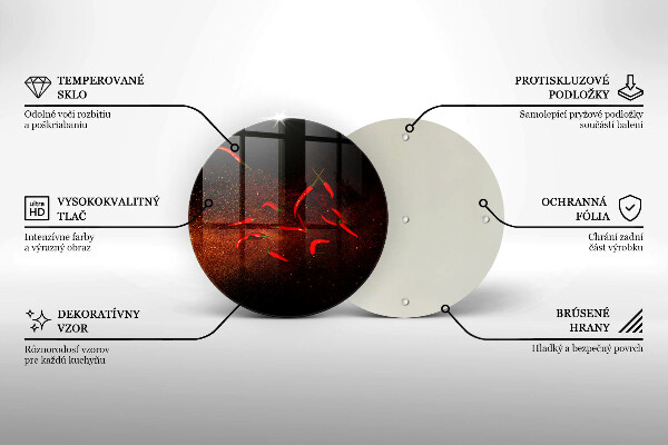 Üveg vágódeszka Csípős chili paprika