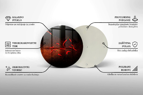 Üveg vágódeszka Csípős chili paprika