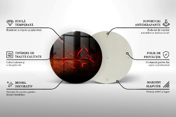 Üveg vágódeszka Csípős chili paprika