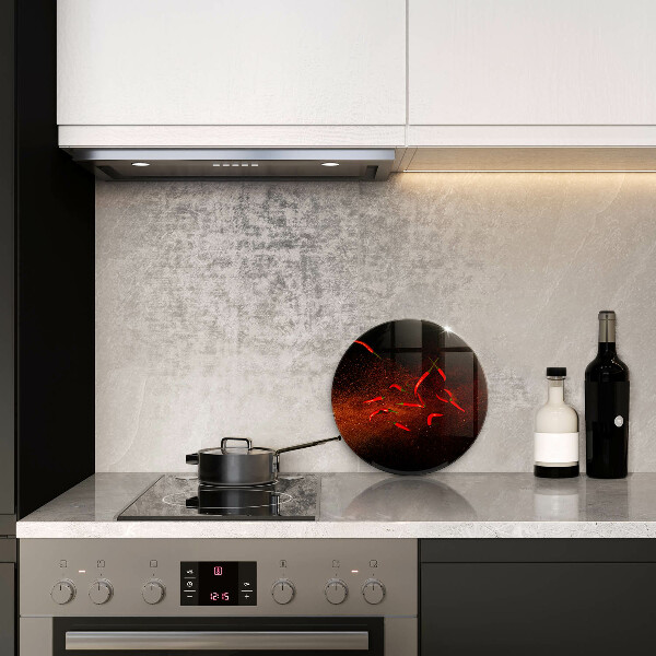 Üveg vágódeszka Csípős chili paprika