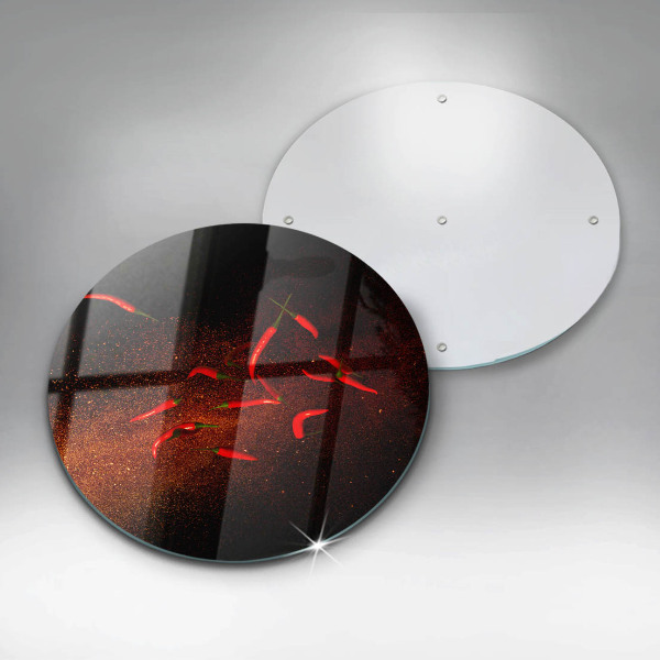 Üveg vágódeszka Csípős chili paprika