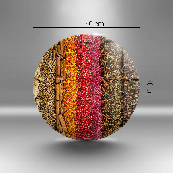 Üveg vágódeszka Színes fűszerek