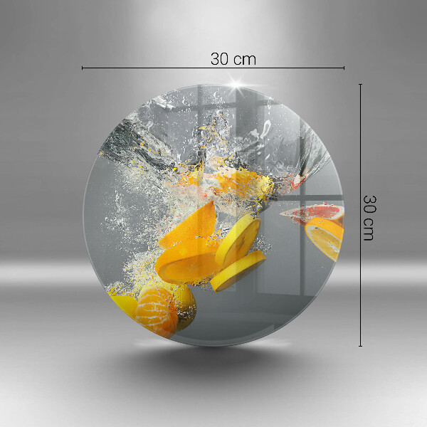 Üveg vágódeszka Citrom vízben