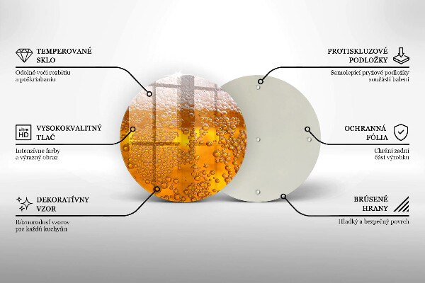 Üveg vágódeszka Igyál sörhabot