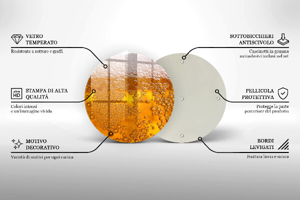 Üveg vágódeszka Igyál sörhabot