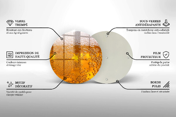 Üveg vágódeszka Igyál sörhabot