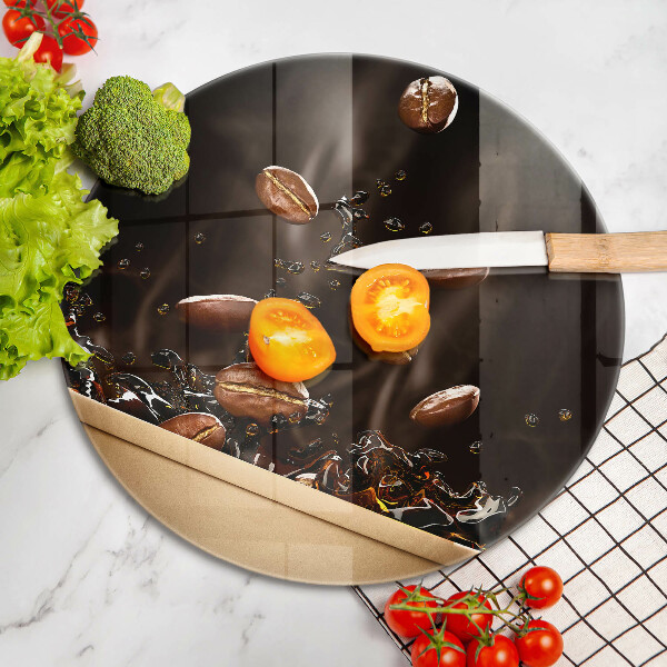 Üveg vágódeszka Forró kávébab