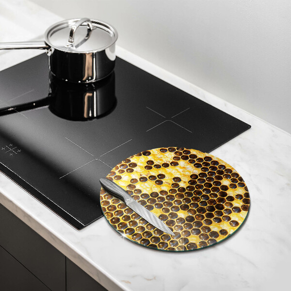 Üveg vágódeszka Méhsejt