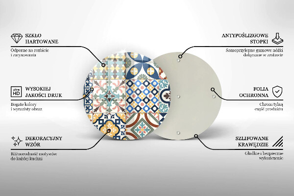 Üveg vágódeszka Dekoratív csempe