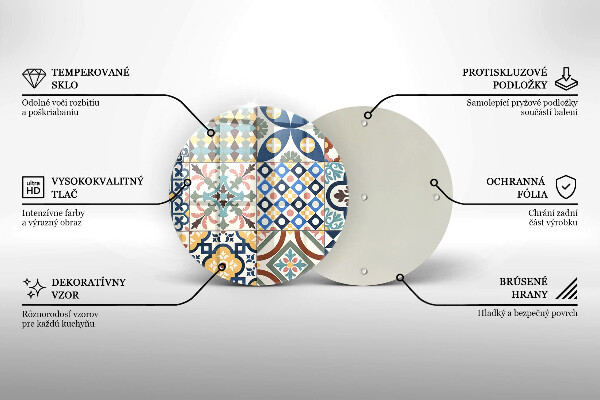 Üveg vágódeszka Dekoratív csempe