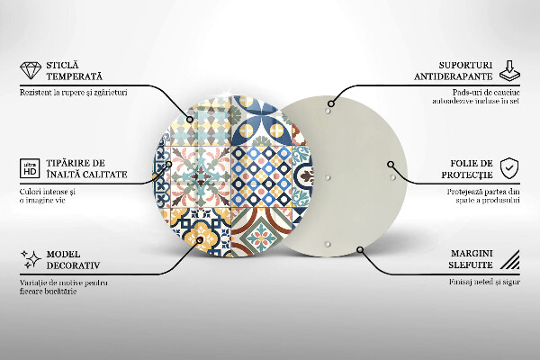 Üveg vágódeszka Dekoratív csempe