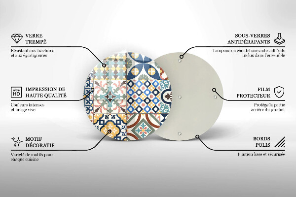 Üveg vágódeszka Dekoratív csempe