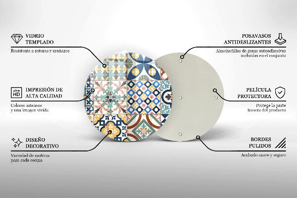 Üveg vágódeszka Dekoratív csempe