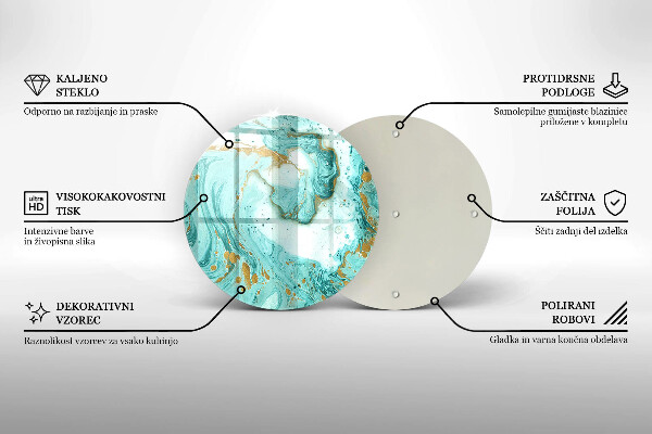 Üveg vágódeszka Kék absztrakció