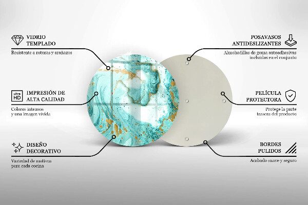 Üveg vágódeszka Kék absztrakció