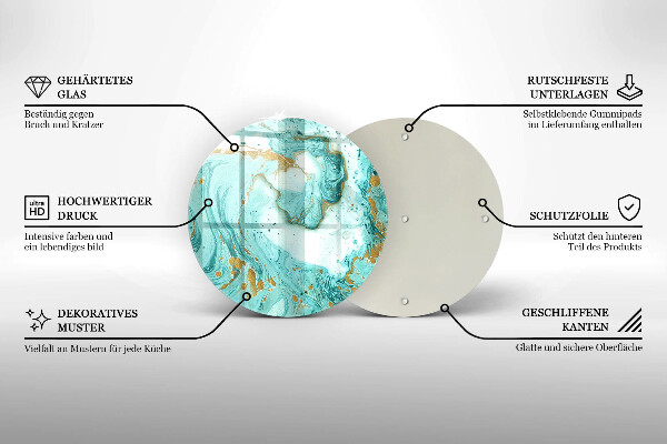 Üveg vágódeszka Kék absztrakció