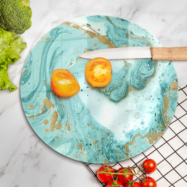 Üveg vágódeszka Kék absztrakció