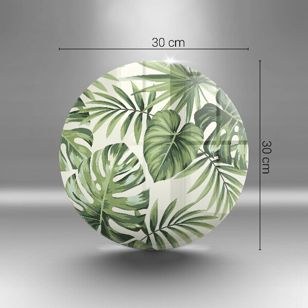 Üveg vágódeszka Monstera levelek illusztráció
