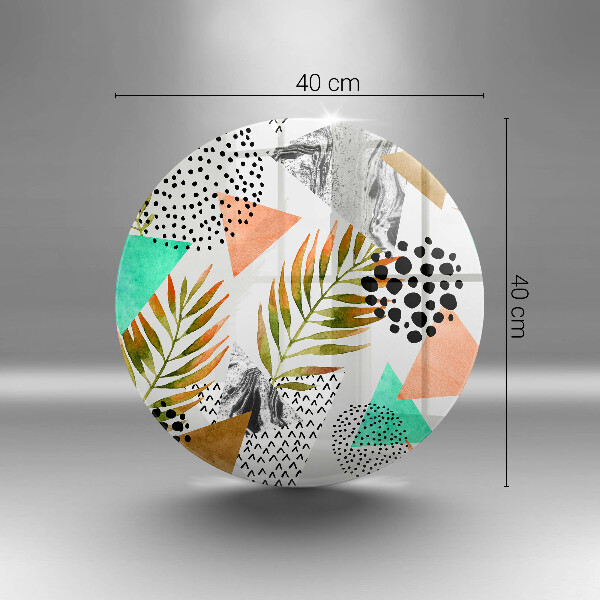 Üveg vágódeszka Boho levelek minta