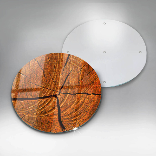 Üveg vágódeszka Fa törzsszerkezet