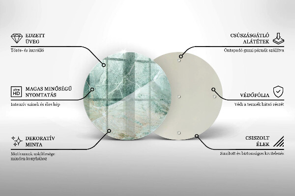 Üveg vágódeszka Kő szerkezet