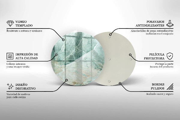 Üveg vágódeszka Kő szerkezet