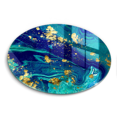 Üveg vágódeszka Absztrakció arannyal