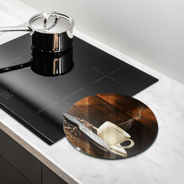 Üveg vágódeszka Fa kávéscsésze