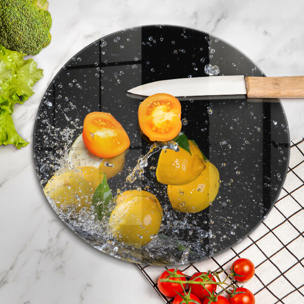 Üveg vágódeszka Lédús citrom gyümölcs