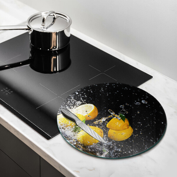 Üveg vágódeszka Lédús citrom gyümölcs