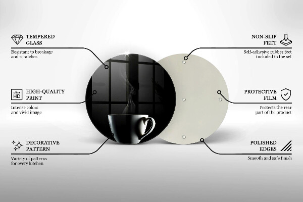 Üveg vágódeszka Egy csésze tea