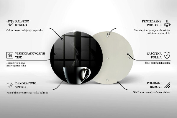 Üveg vágódeszka Egy csésze tea