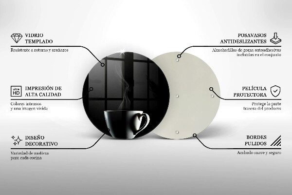 Üveg vágódeszka Egy csésze tea