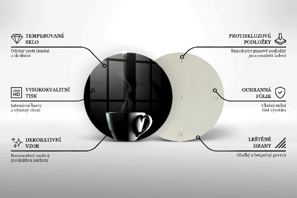 Üveg vágódeszka Egy csésze tea