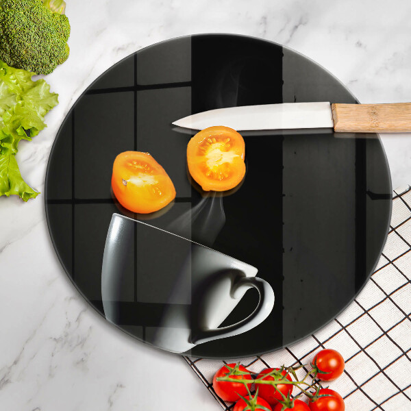 Üveg vágódeszka Egy csésze tea