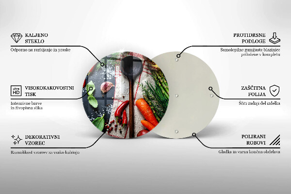 Üveg vágódeszka Konyhai étel