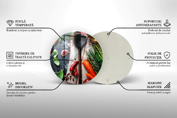 Üveg vágódeszka Konyhai étel