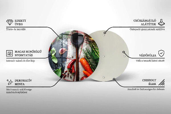 Üveg vágódeszka Konyhai étel