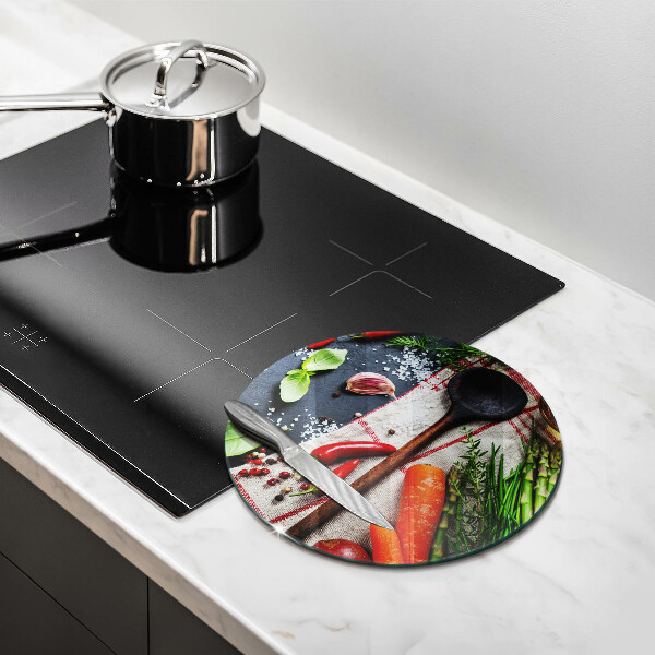 Üveg vágódeszka Konyhai étel