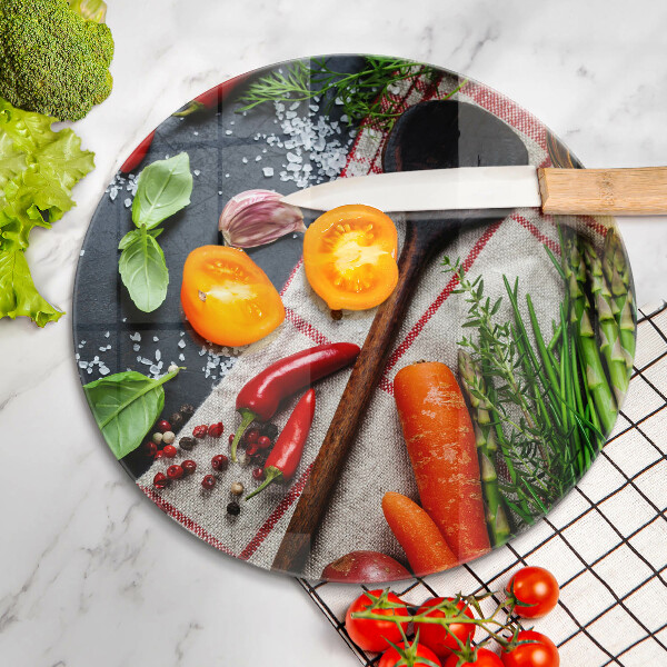 Üveg vágódeszka Konyhai étel