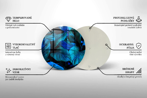 Üveg vágódeszka Dzsungel növényzet levelei