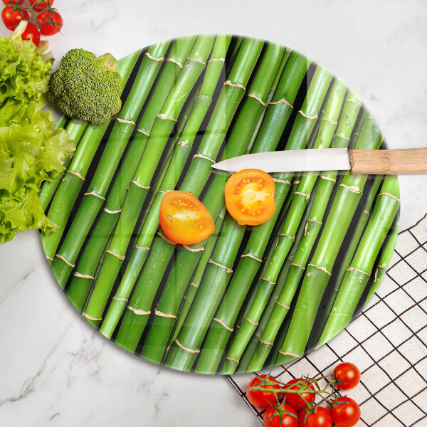 Üveg vágódeszka Természetes bambuszok