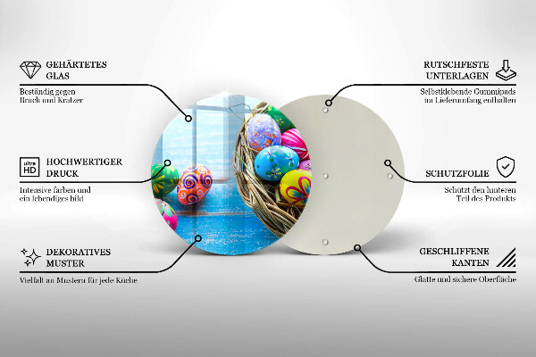 Üveg vágódeszka Húsvéti tojások Húsvéti tojások