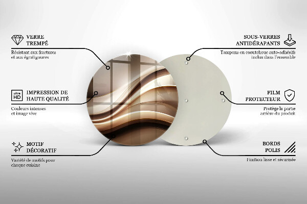 Üveg vágódeszka Absztrakciós finom vonalak