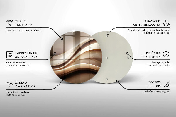 Üveg vágódeszka Absztrakciós finom vonalak