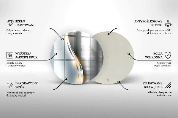Üveg vágódeszka Fémművészet